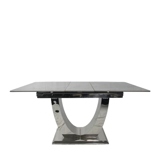 Arial 1.6-2.0m Extending Grey Ceramic Marble Dining Table - Image 11