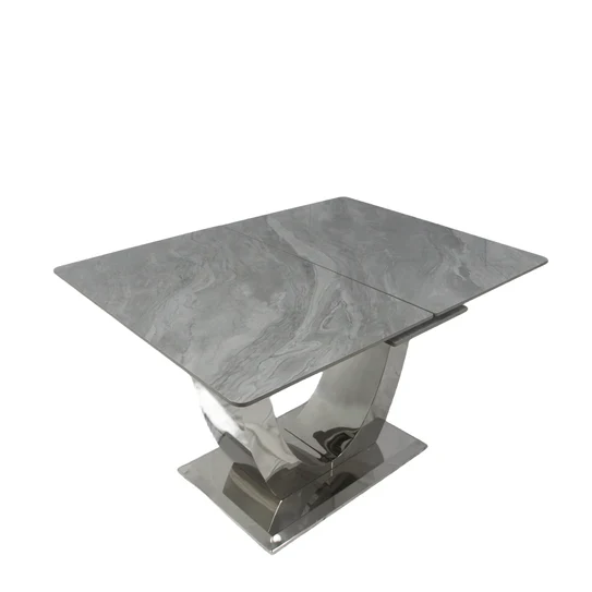 Arial 1.6-2.0m Extending Grey Ceramic Marble Dining Table - Image 14