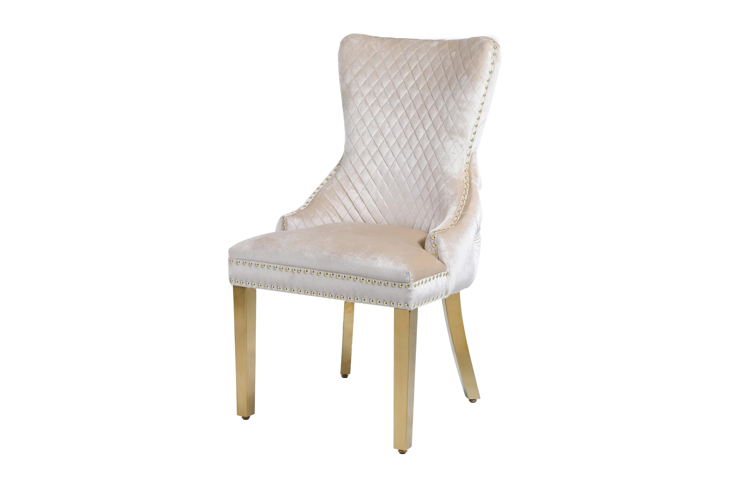 Louis Gold Pandora Gold Ceramic Marble Dining Table With Shimmer Gold Lion Knocker Dining Chairs - Image 12