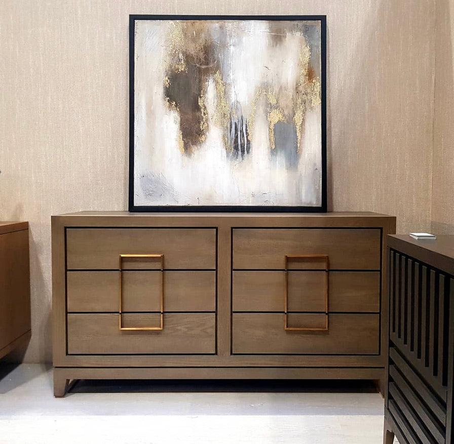 Berkeley Designs Lucca 6 Drawer Chest In Grey/Taupe Oak - Image 4