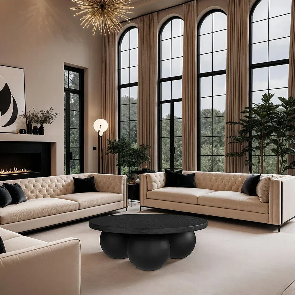 Manhattan Designs Kenji Matt Black Coffee Table - Image 4