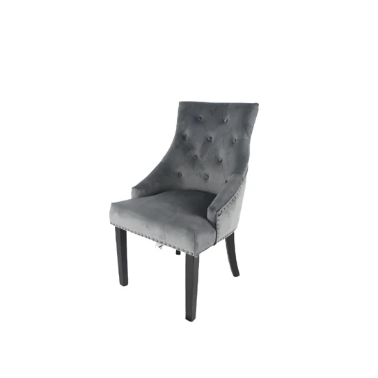 Phoenix 180cm White Ceramic Marble Dining Table With Grey Velvet Black Ring Chairs - Image 24