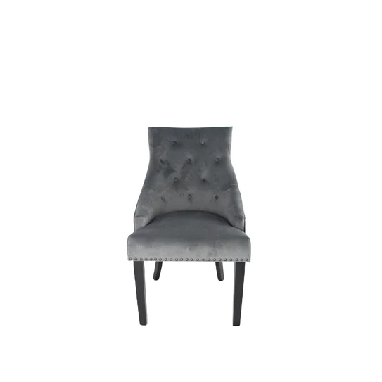 Phoenix 180cm White Ceramic Marble Dining Table With Grey Velvet Black Ring Chairs - Image 25