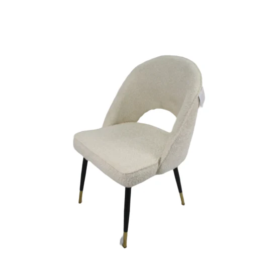Roma 180cm White Ceramic Marble Dining Table + Cream Boucle Velvet Chairs - Image 10