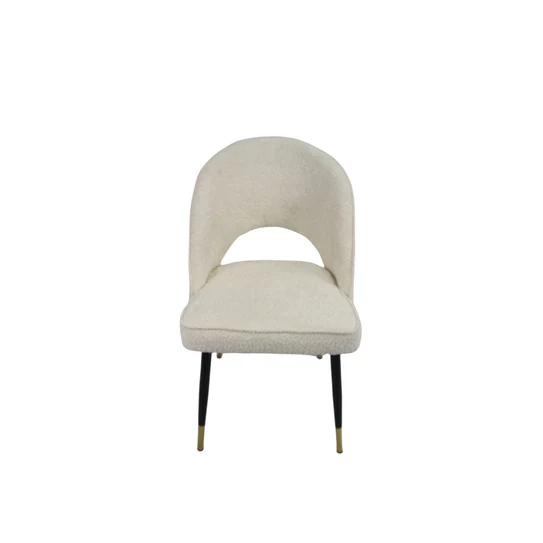 Roma 180cm White Ceramic Marble Dining Table + Cream Boucle Velvet Chairs - Image 11