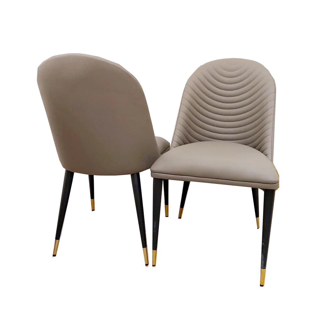 Titus 140cm Black Dining Table with Sintered Ceramic Stone Top + Alba PU Leather Dining Chairs - Image 13