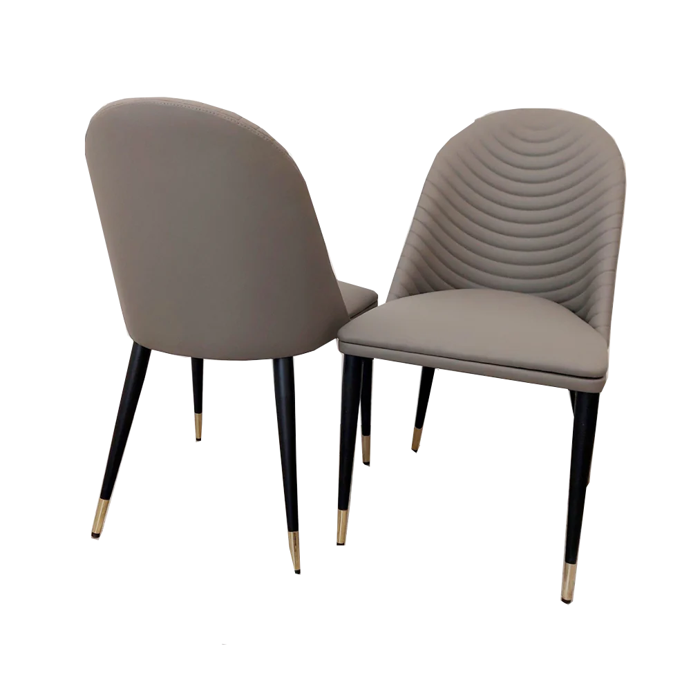 Titus 140cm Black Dining Table with Sintered Ceramic Stone Top + Alba PU Leather Dining Chairs - Image 9