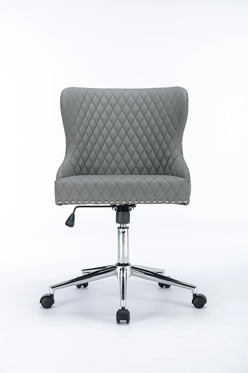 Valentino Grey Leather Office Chair - Image 3
