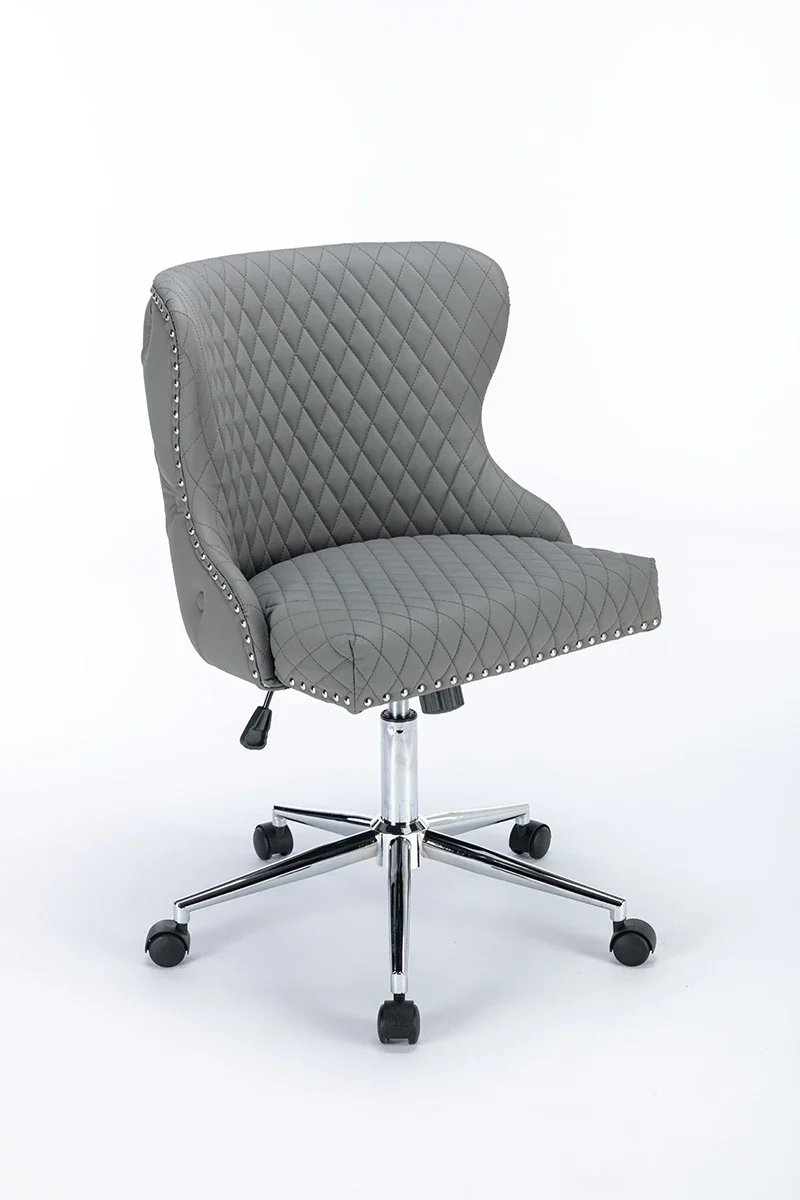 Valentino Grey Leather Office Chair - Image 4