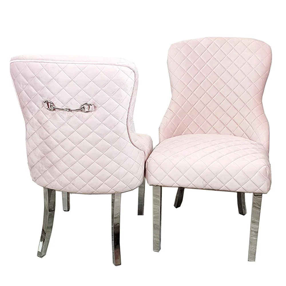 Xavia 180cm Marble Dining Table + Kate Quilted Plush Velvet Dining Chairs - Special Promo Price - Image 9